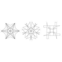 Holiday patterns of stars of snowflakes and flowers for gifts
