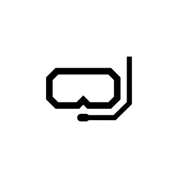 recommend clip art: Goggle and snorkel vector icon