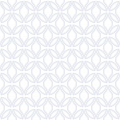 Flower geometric pattern. Seamless vector background. White and blue ornament © ELENA