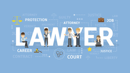 Lawyer concept illustration.
