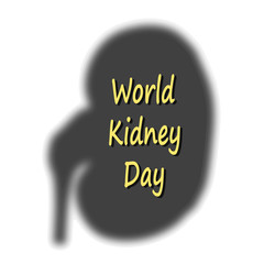 World Kidney Day. Round emblem. Vector illustration on isolated background
