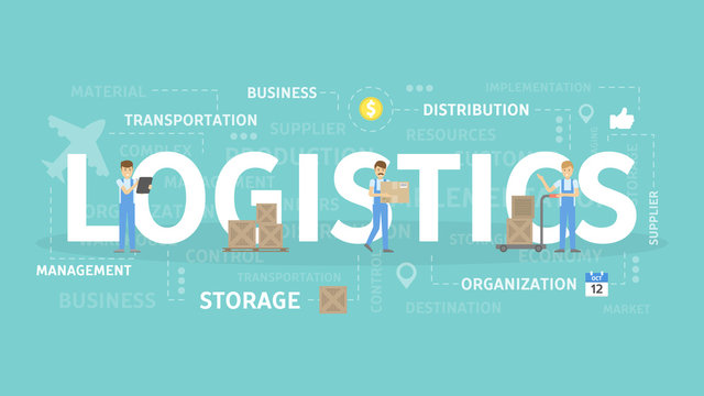 Logistics concept illustration.