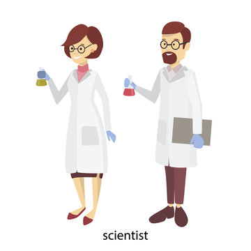 Isolated scientists couple.