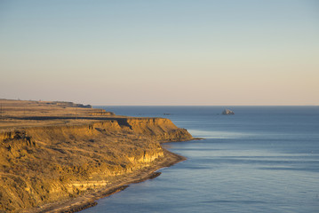 Autumn evening at the sea