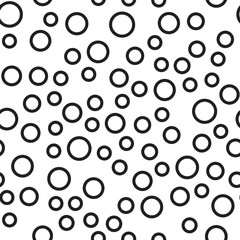 Background seamless pattern with black circle Vector.
