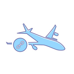 Airplane flight link plane transport travel icon