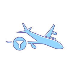 Airplane filter flight plane transport travel icon