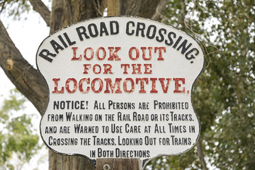 Railroad crossing sign