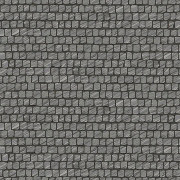 Squared Street Cobblestone Pavement. Old fashioned. Abstract seamless pattern. Street paving stone texture useful as background. Stone roadway.