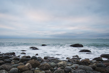 Early morning sunrise view over the sea