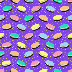 Trendy geometric elements memphis cards. Retro style texture, pattern.