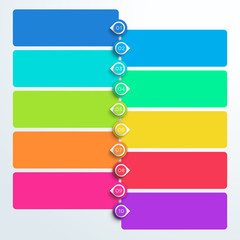 Obraz premium 1 to 10 Number Text Boxes Stacked Infographic