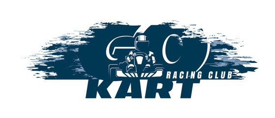 Go-Kart. Racing Club Poster Template - obrazy, fototapety, plakaty