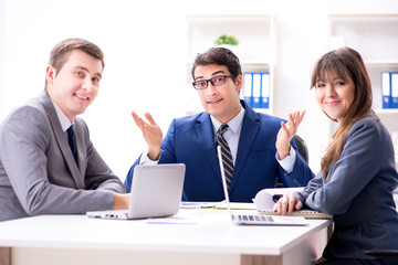 Business meeting with employees in the office