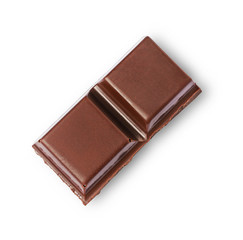 Close-up piece of milk chocolate bar