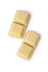 Close-up piece of white chocolate bar