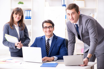 Business meeting with employees in the office