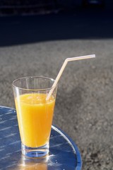 closeup of orange juice
