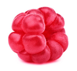 Ripe raspberry isolated on white background with clipping path. One of the best isolated raspberries you have seen.