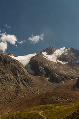 Tien Shen Mountains from Shymbulak Upper Piste in Almaty, Kazakhstan