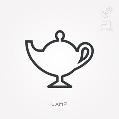 Line icon lamp