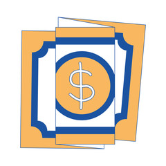 bill dollar money icon vector illustration design