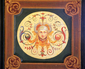 Part of medieval ornamental painting, Italy