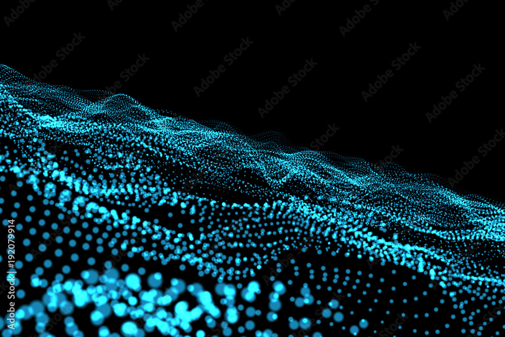 Aufkleber abstract dot and line network connection for use as technology or science background