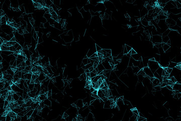 abstract polygonal space with dot and line connection for use as technology or science background