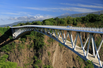 Fototapeta na wymiar La Savane bridge, Reunion Island