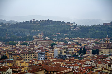 Fototapeta na wymiar Florenz aus der Vogelperspektive