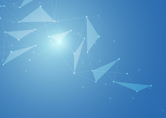 Abstract connecting dots and lines background.