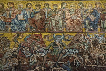 Ausschnitt aus dem Deckenmosaik im Baptisterium San Giovanni in Florenz