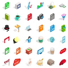 Soundman icons set, isometric style