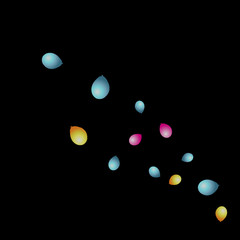 Background with Colorful balloons. Simple Feminine Pattern for Card, Invitation, Print. Trendy Decoration with Beautiful balloons. 