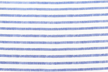 Striped linen fabric blue and white.