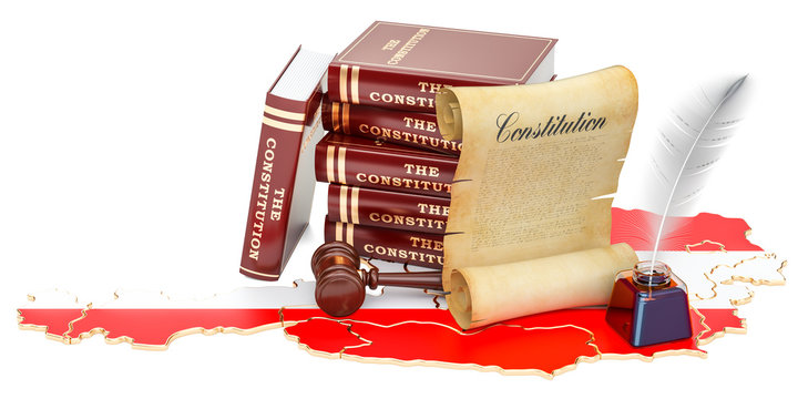Constitution of Austria concept, 3D rendering