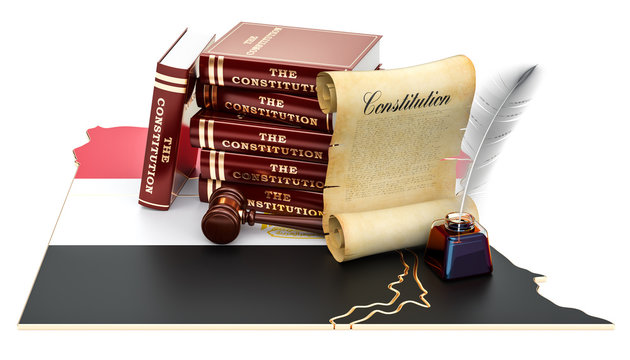 Constitution of Egypt concept, 3D rendering