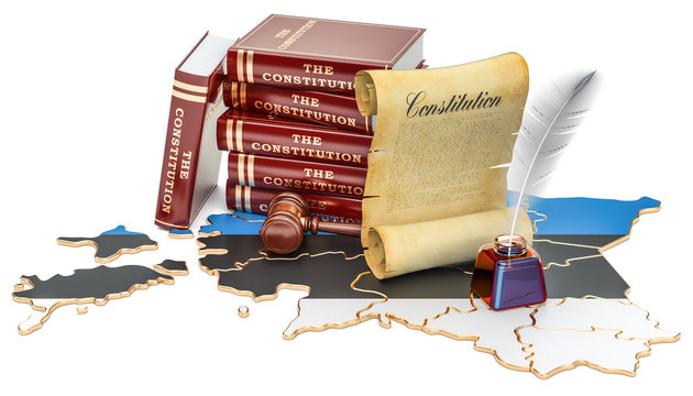 Constitution of Estonia concept, 3D rendering