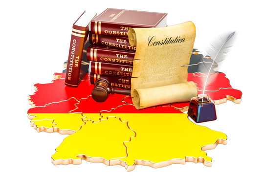 Constitution of Germany concept, 3D rendering