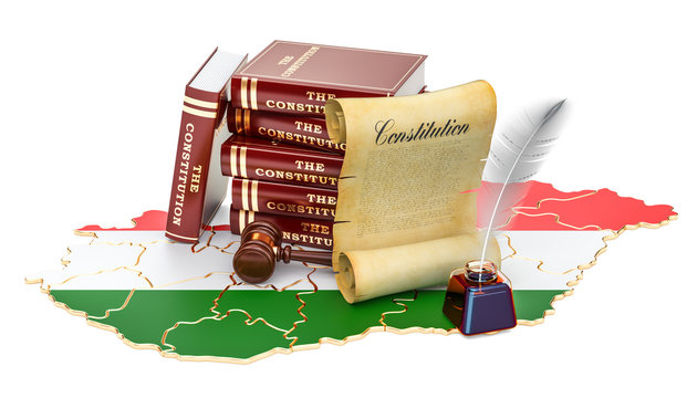 Constitution of Hungary concept, 3D rendering