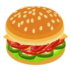 Hamburger icon, isometric style