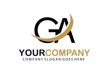Initial Letter GA Logo Concept