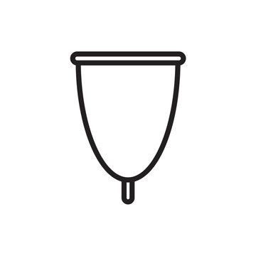 menstrual cup icon- vector illustration