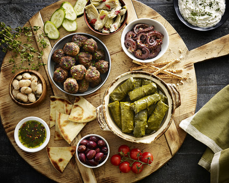 Greek appetizer platter