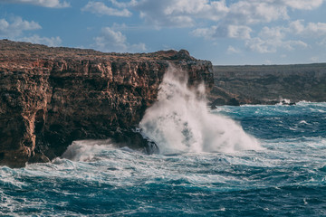 Waves batter the Cliffs