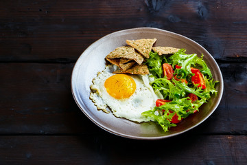 Breakfast plate with egg