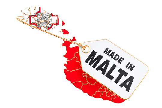 Made in Malta concept, 3D rendering