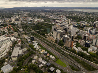 Auckland NZ Highways Aerial View 