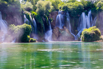 The picturesque Kravice falls in the National Park of Bosnia and Herzegovina.